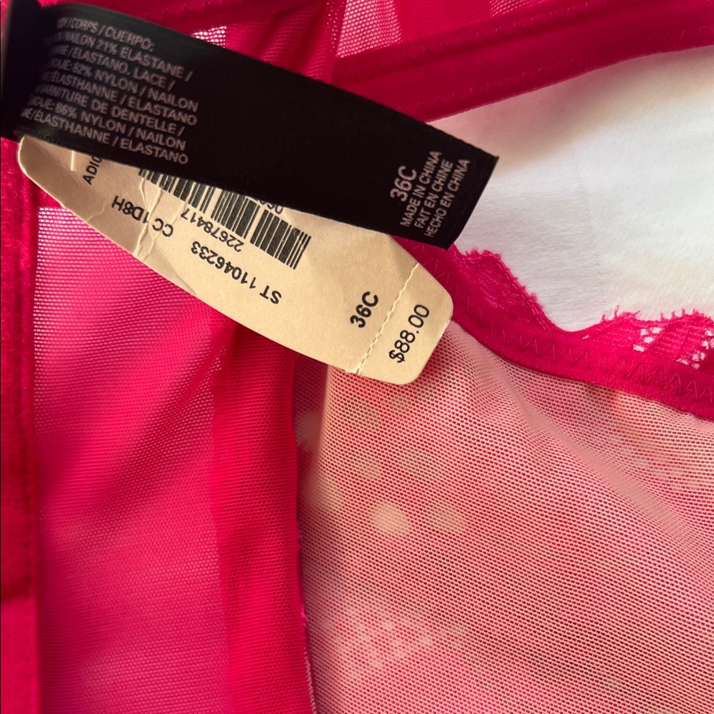 Victoria's Secret Hot Pink Lace Chemise - Picture 4 of 4